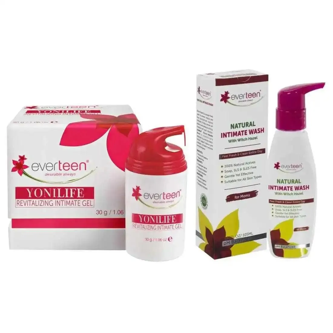 everteen Combo - Yonilife Revitalizing Gel 30g and Witch Hazel Intimate Wash For Moms 105ml