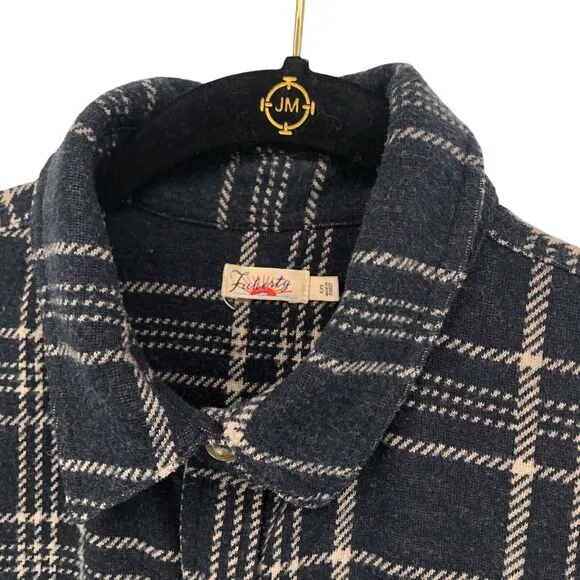 Faherty Legend Sweater Dress S Dakota Plaid Shirt Dress Long Sleeve Button Front