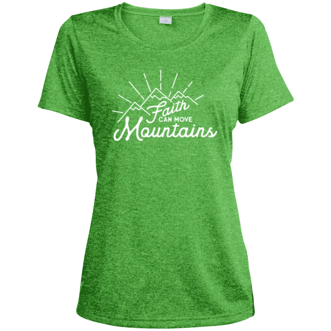 Faith and Mountains | Ladies’ Wicking T-Shirt