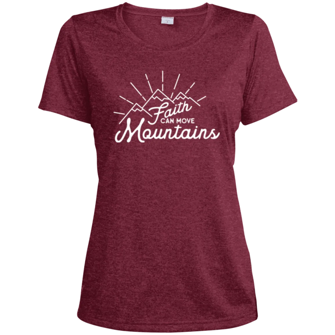 Faith and Mountains | Ladies’ Wicking T-Shirt