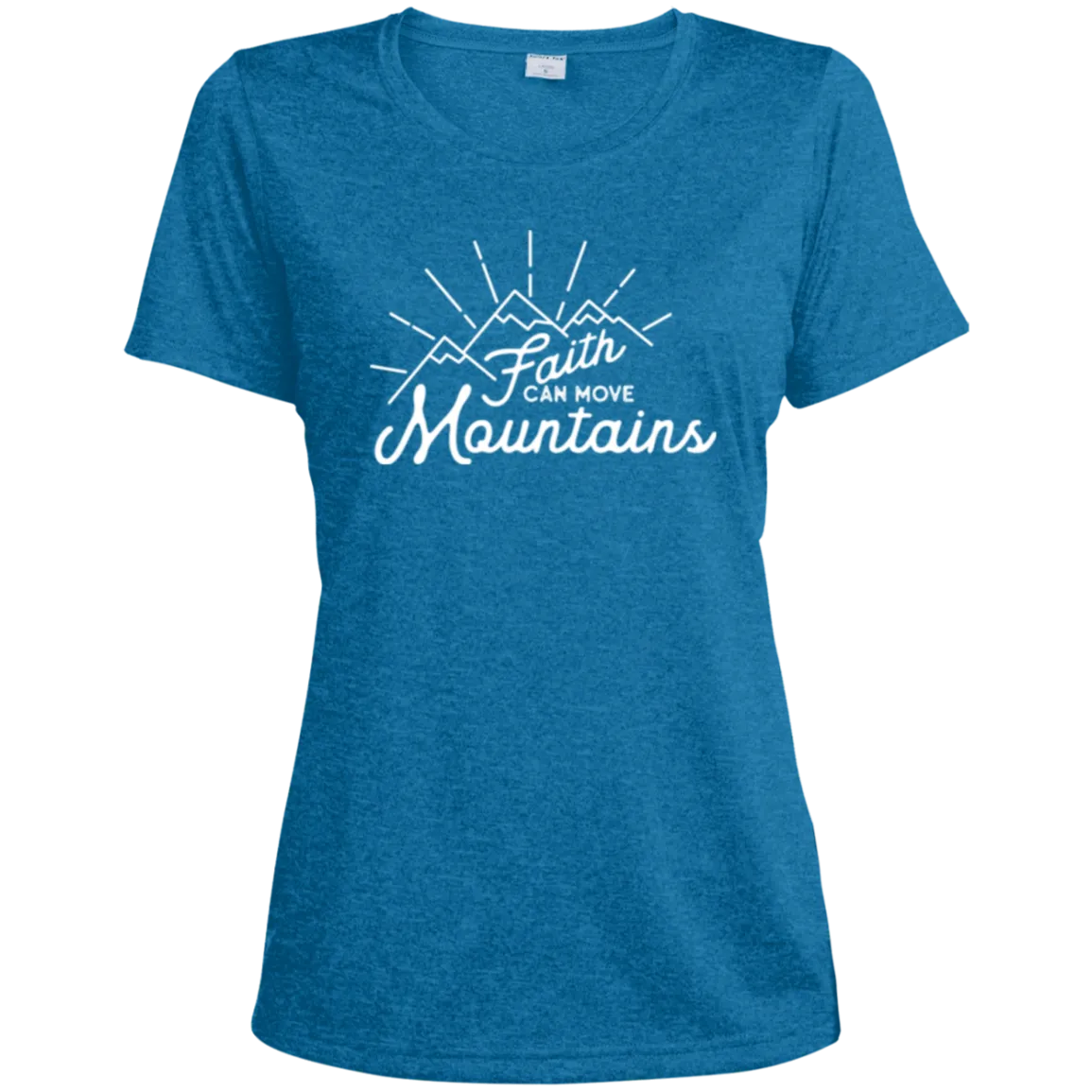 Faith and Mountains | Ladies’ Wicking T-Shirt