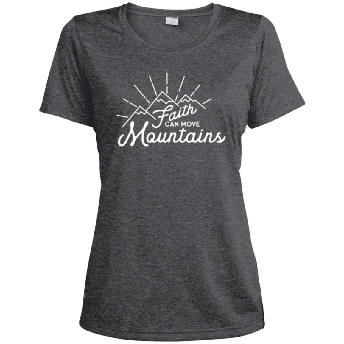 Faith and Mountains | Ladies’ Wicking T-Shirt