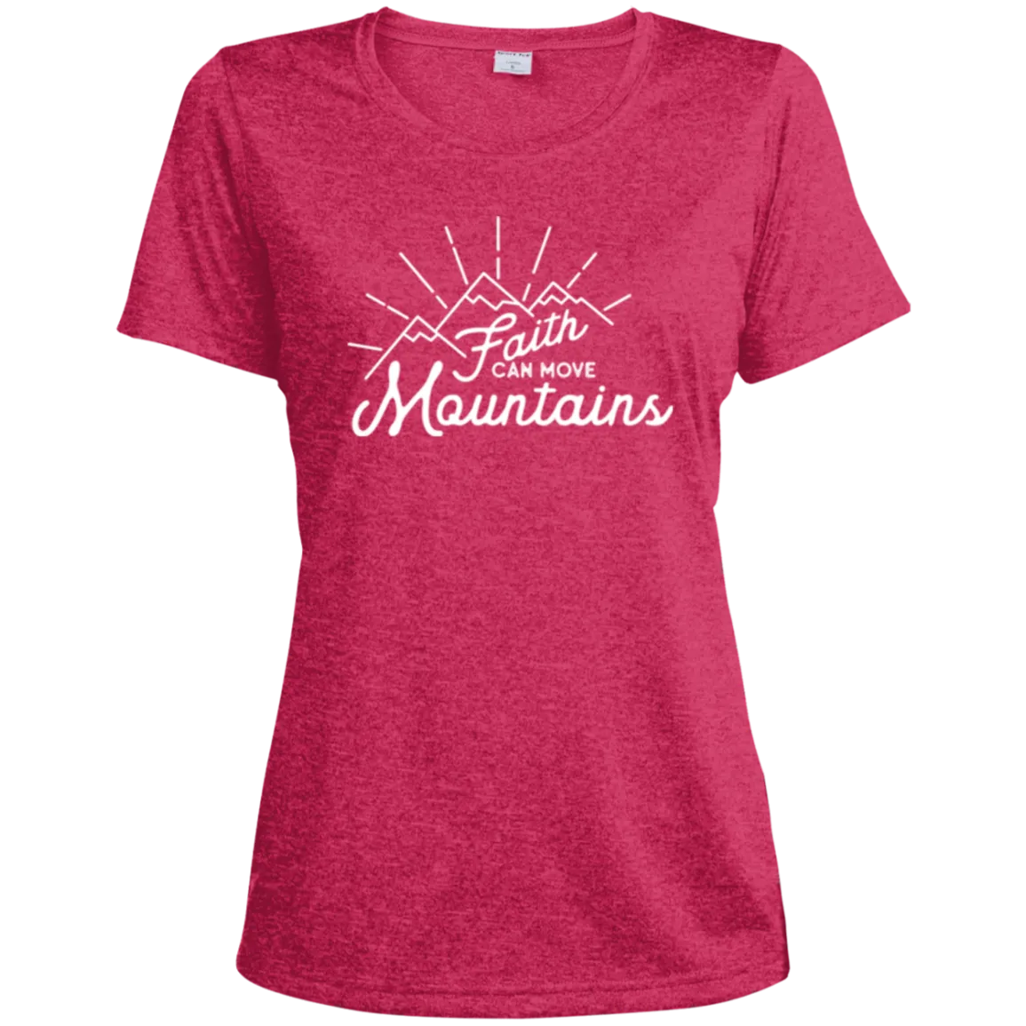 Faith and Mountains | Ladies’ Wicking T-Shirt