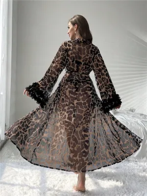 Fierce Leopard Robe