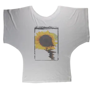 Flower Down Sublimation Batwing Top