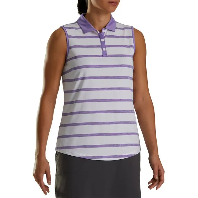 FootJoy Women's Sleeveless Spacedye Stripe Polo
