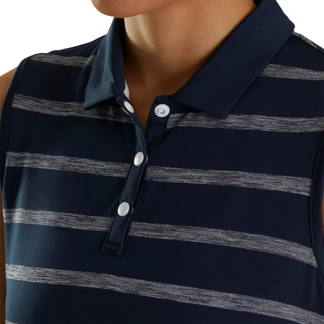 FootJoy Women's Sleeveless Spacedye Stripe Polo