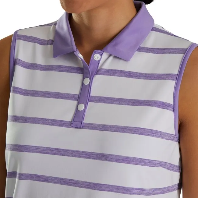 FootJoy Women's Sleeveless Spacedye Stripe Polo