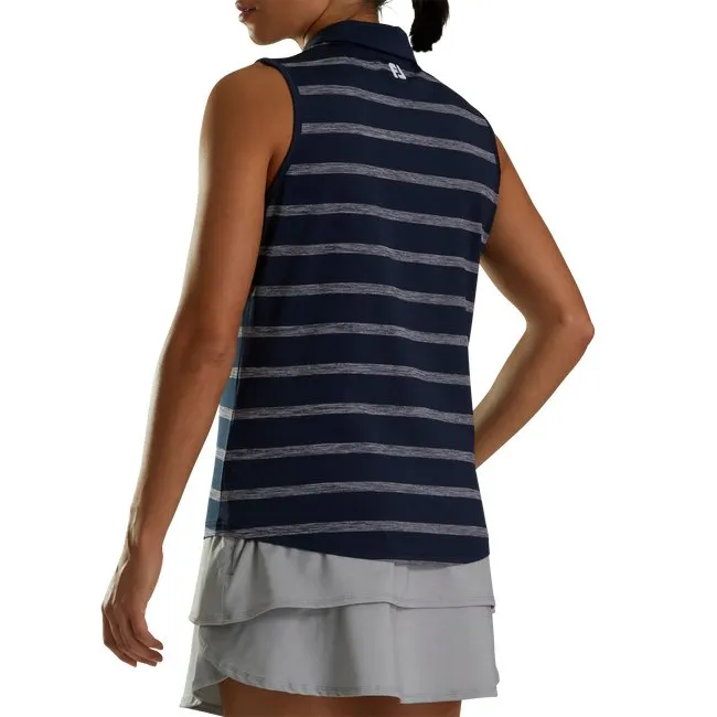 FootJoy Women's Sleeveless Spacedye Stripe Polo