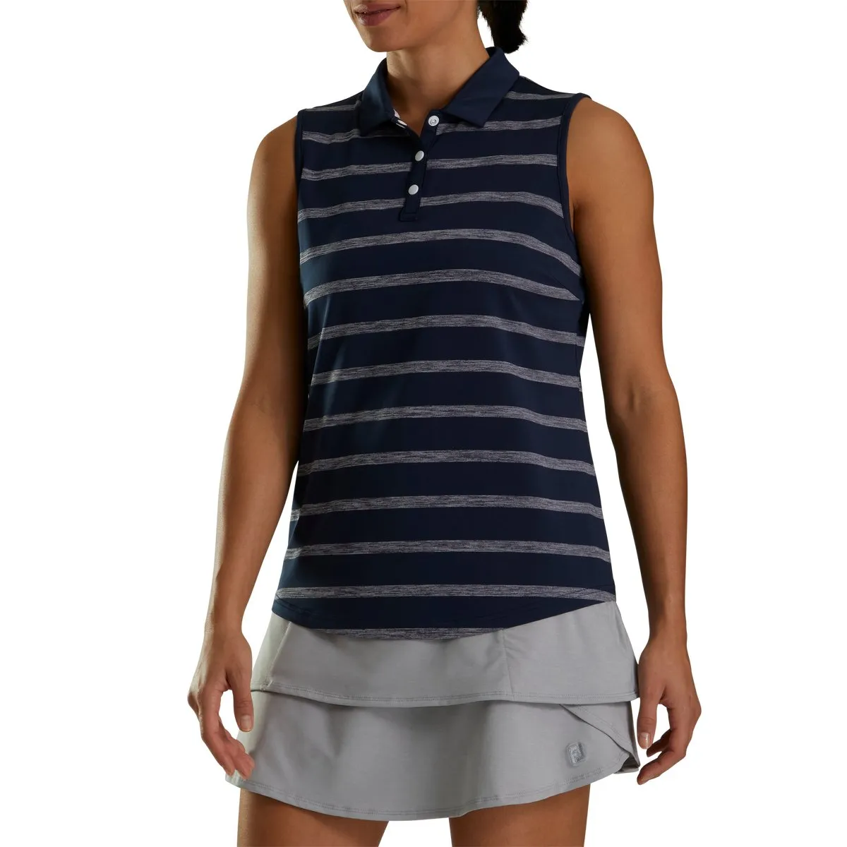 FootJoy Women's Sleeveless Spacedye Stripe Polo
