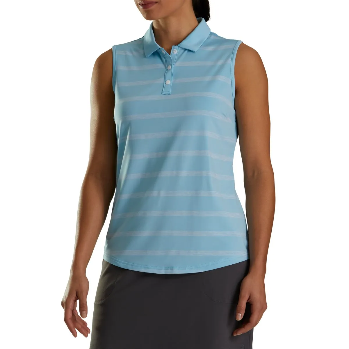 FootJoy Women's Sleeveless Spacedye Stripe Polo