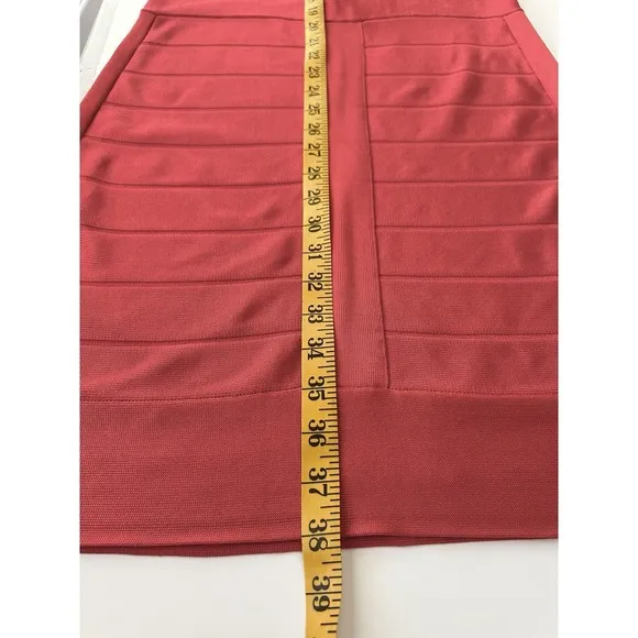 French Connection Miami Spotlight Bandage Dress Bodycon Designer Poppy Red US 10