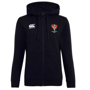 Frogs Canterbury Women's Black  Full Zip Rugby Hoodie