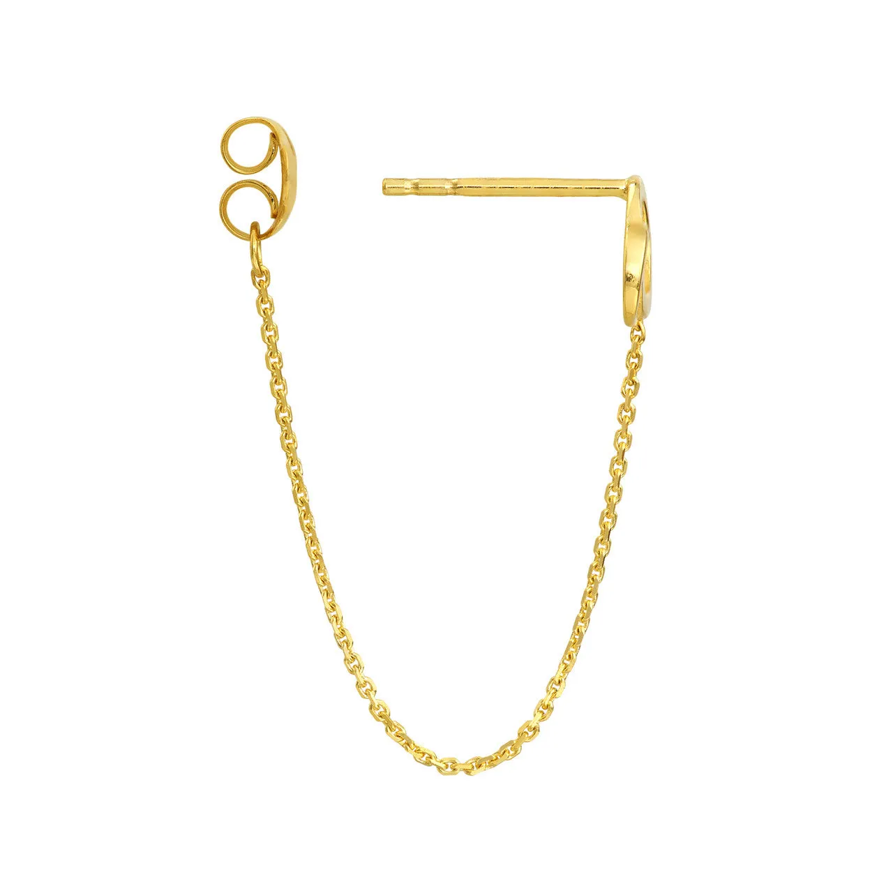 Front to Back Linked Circle Chain Earrings