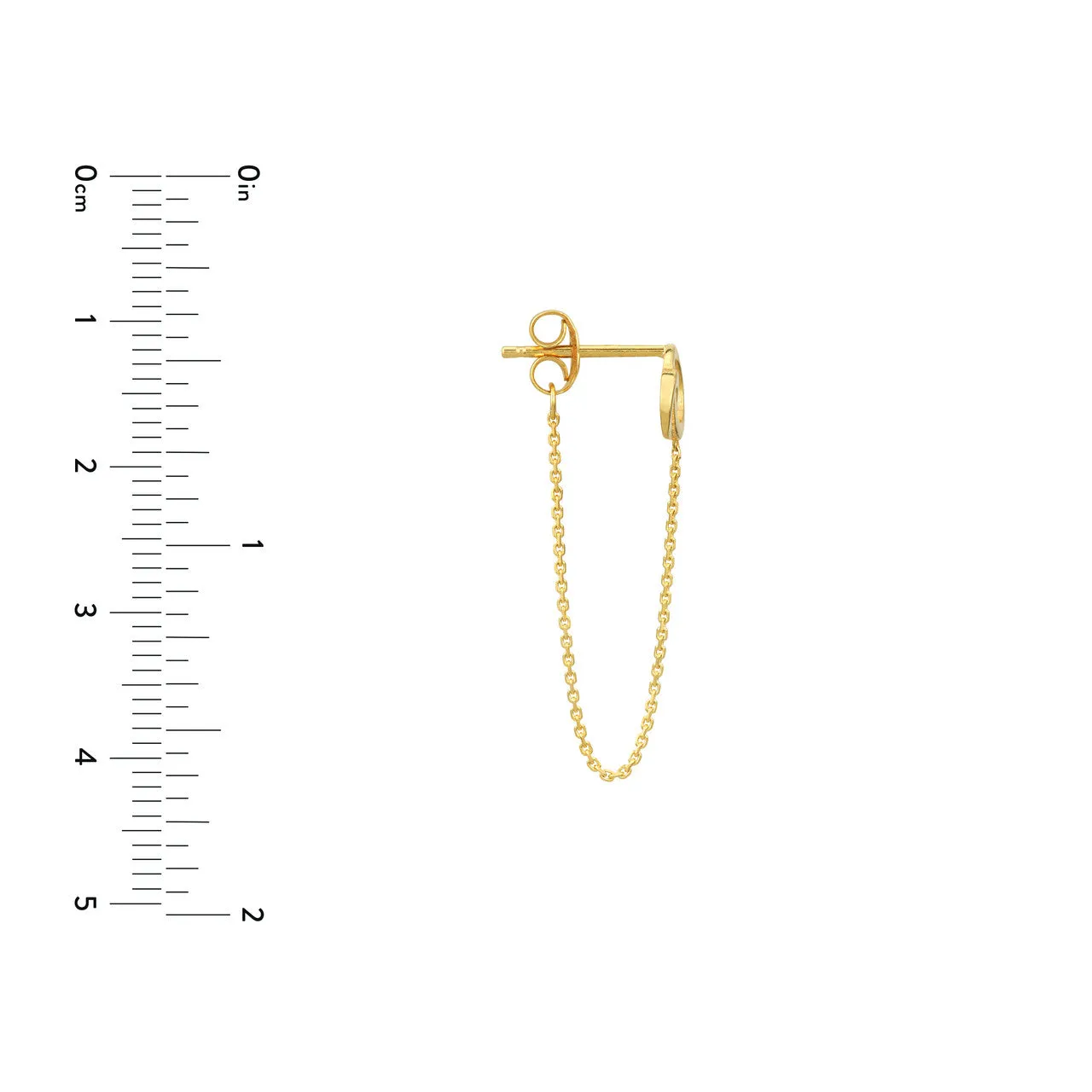 Front to Back Linked Circle Chain Earrings
