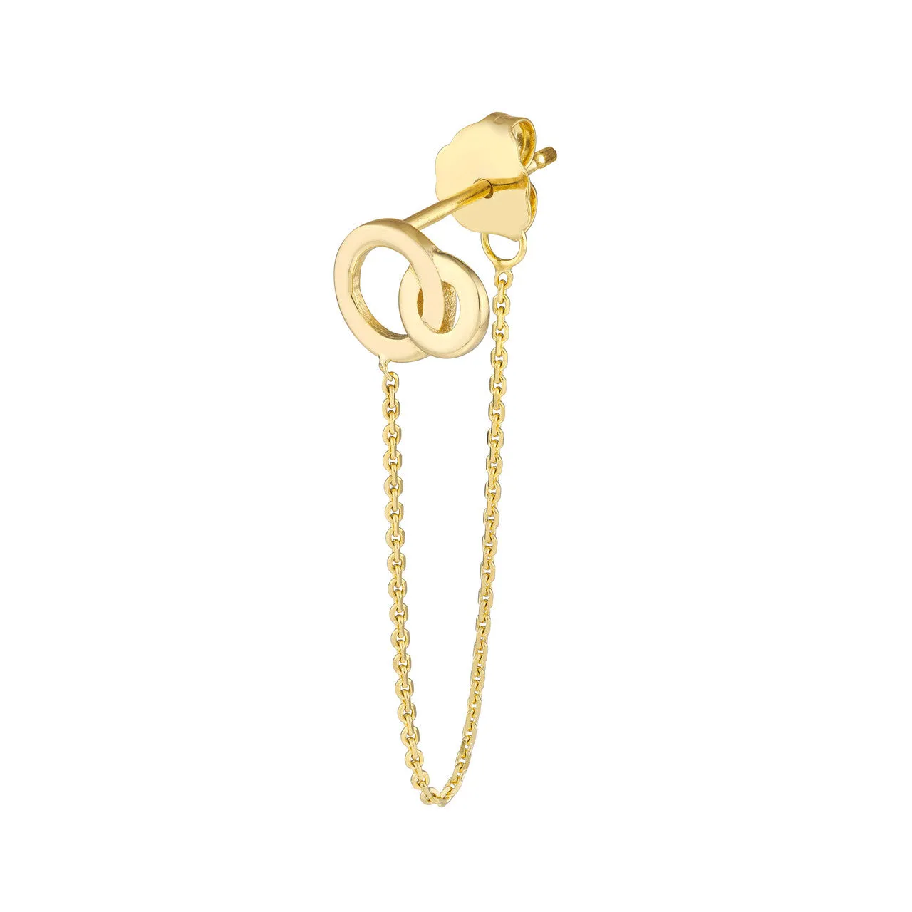 Front to Back Linked Circle Chain Earrings