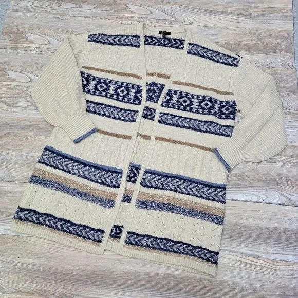 FRYE Southwest Cardigan Comfort Women's Size Large tan