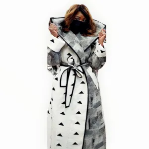 Full-Length Mud Cloth Coat | Geri's Bluffing Boutique