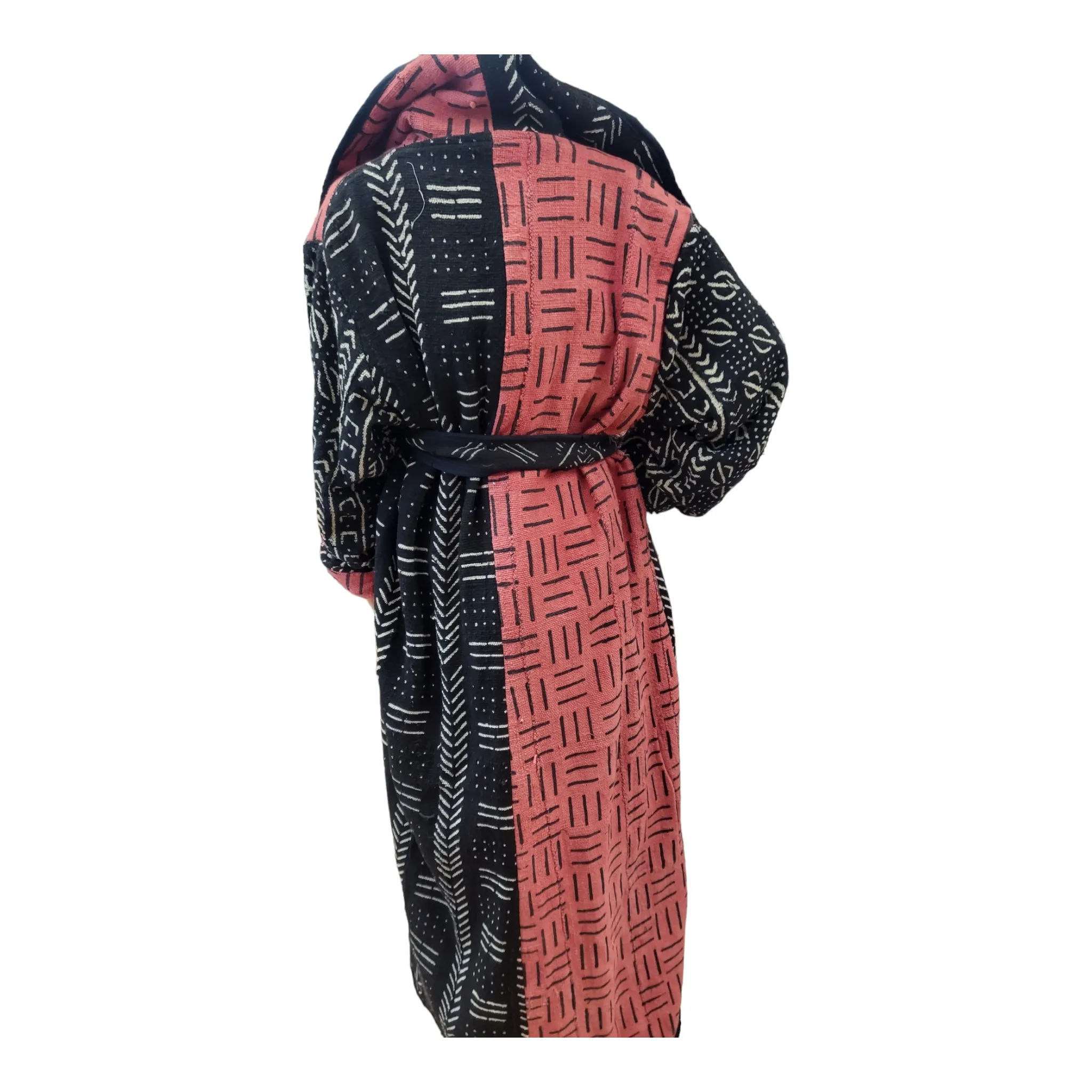 Full-Length Mud Cloth Coat | Geri's Bluffing Boutique