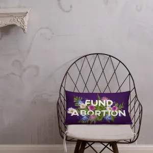 Fund Abortion Floral Throw Pillow - Purple
