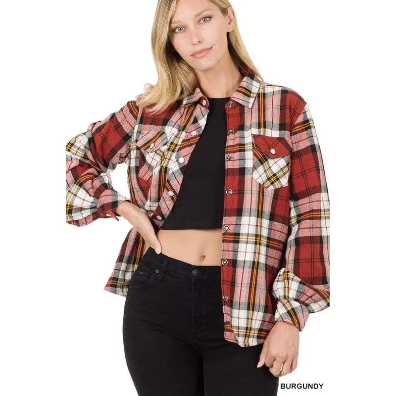 Fur Lined Plaid Shirt