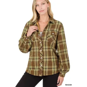 Fur Lined Plaid Shirt