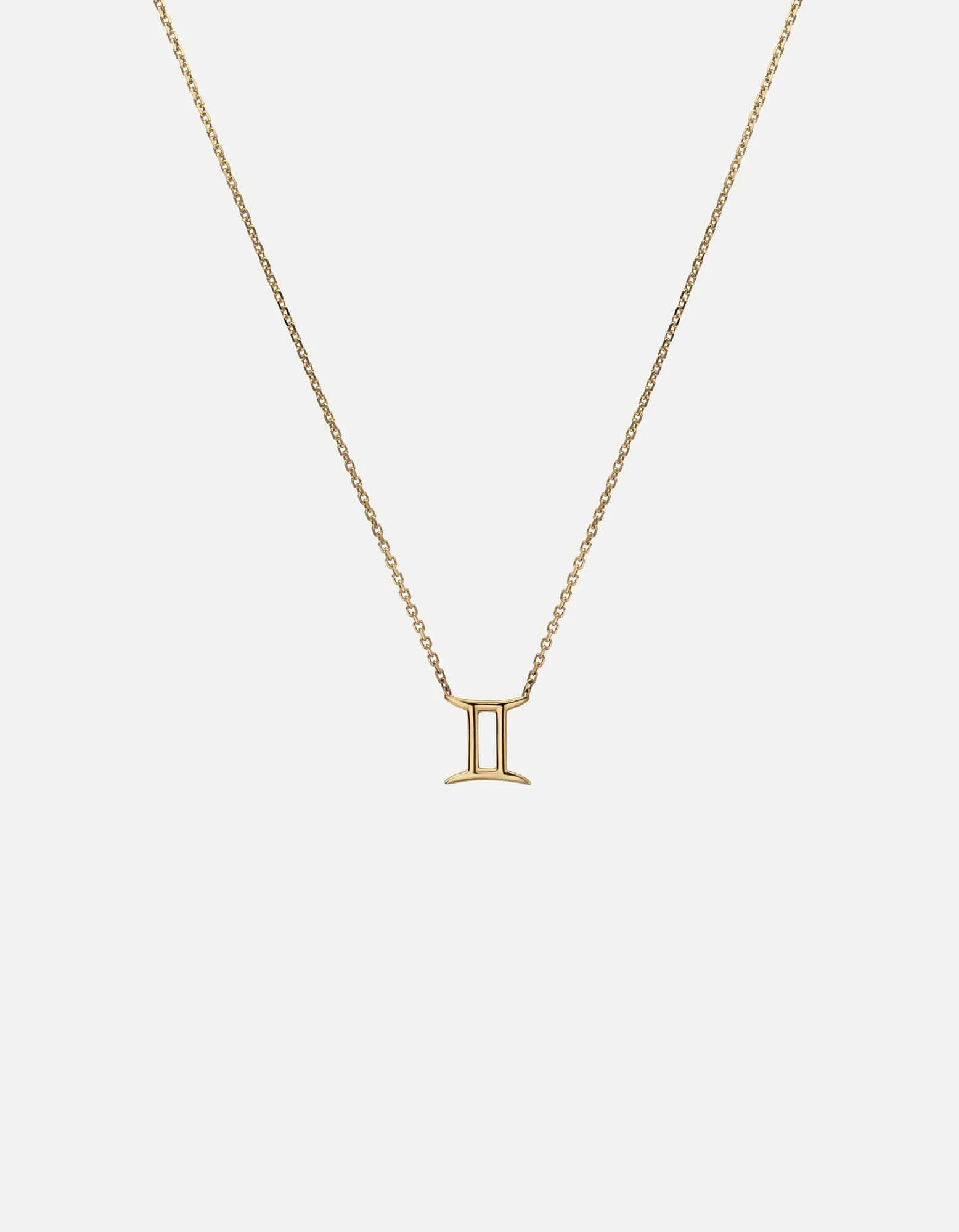 Gemini Astro Pendant Necklace, 14k Gold