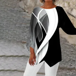 Geometric Aura™ | Women's Geometric Tunic | Lightweight Fabric, Modern Cut & Breathable Design