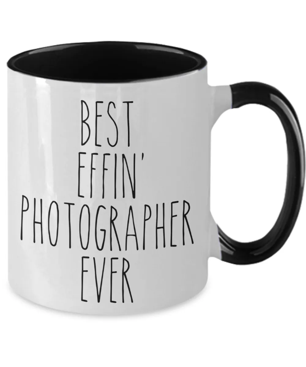 Gift For Photographer Best Effin' Photographer Ever Mug Two-Tone Coffee Cup Funny Coworker Gifts