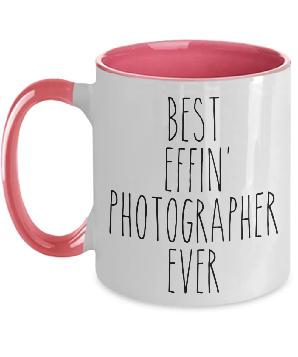Gift For Photographer Best Effin' Photographer Ever Mug Two-Tone Coffee Cup Funny Coworker Gifts