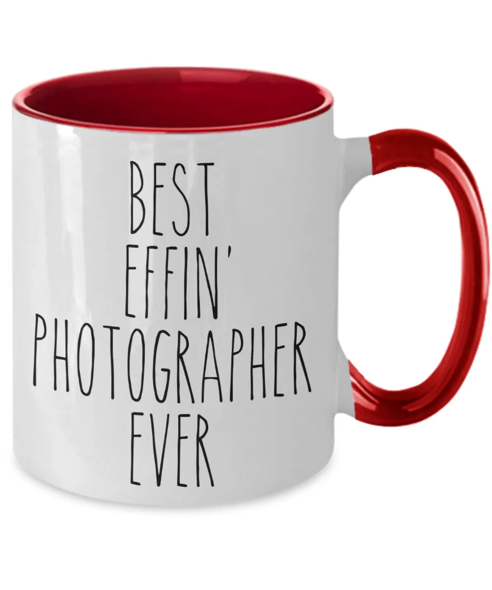 Gift For Photographer Best Effin' Photographer Ever Mug Two-Tone Coffee Cup Funny Coworker Gifts
