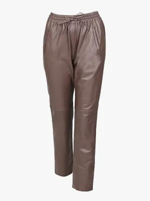 Gift Leather Joggers - Smoke