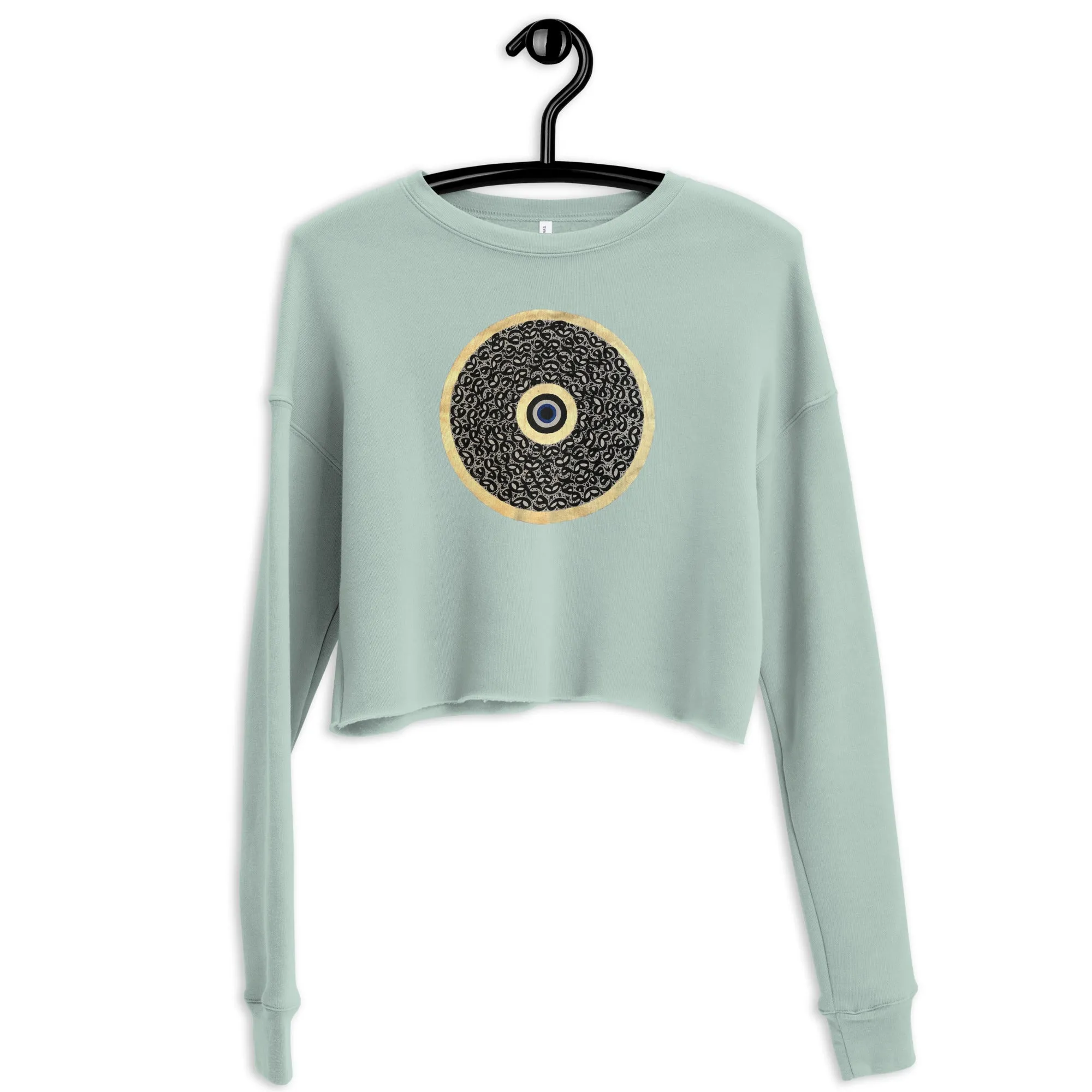GOLDEN CALLIGRAPHY 2 Women's Crop Sweatshirt