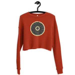 GOLDEN CALLIGRAPHY 2 Women's Crop Sweatshirt