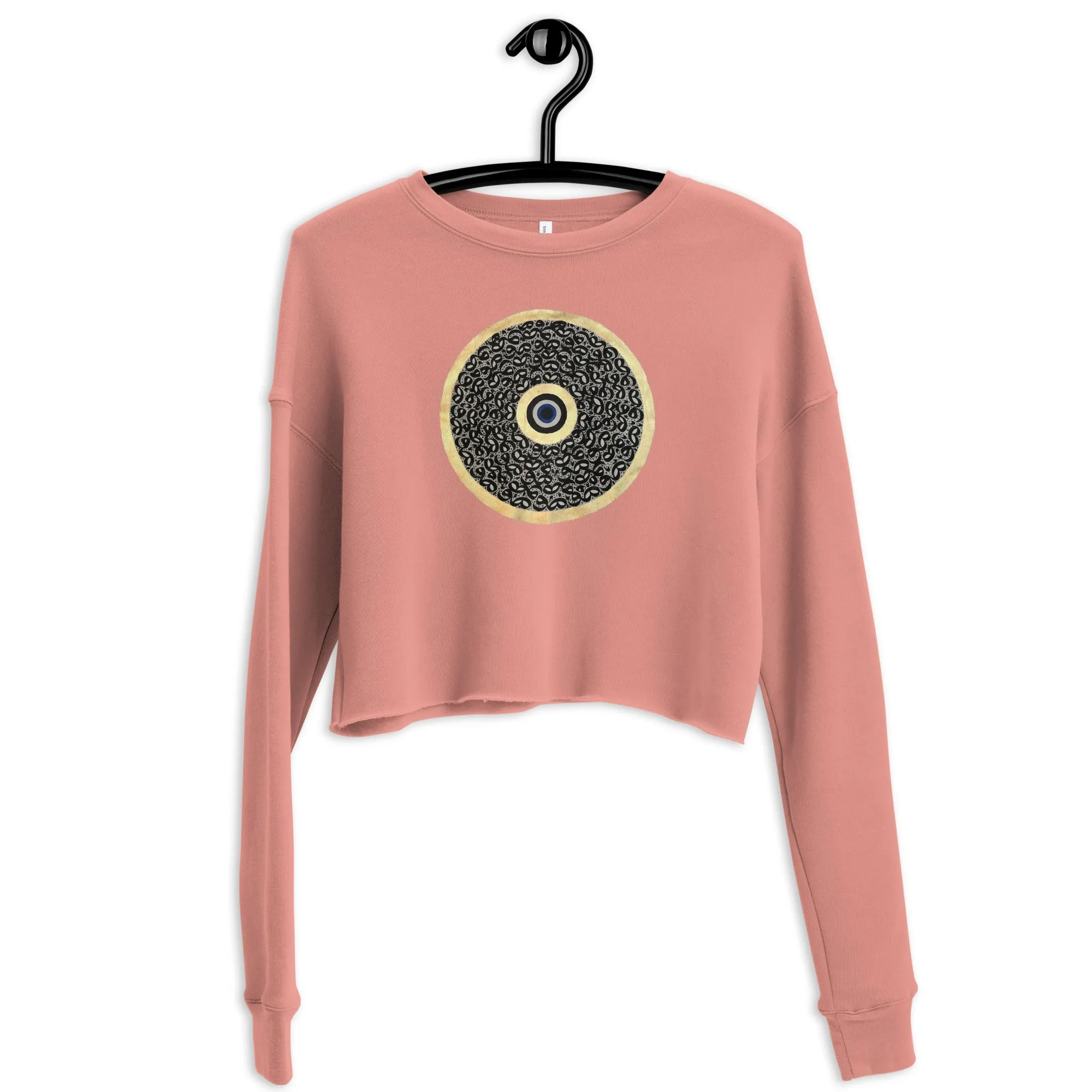 GOLDEN CALLIGRAPHY 2 Women's Crop Sweatshirt