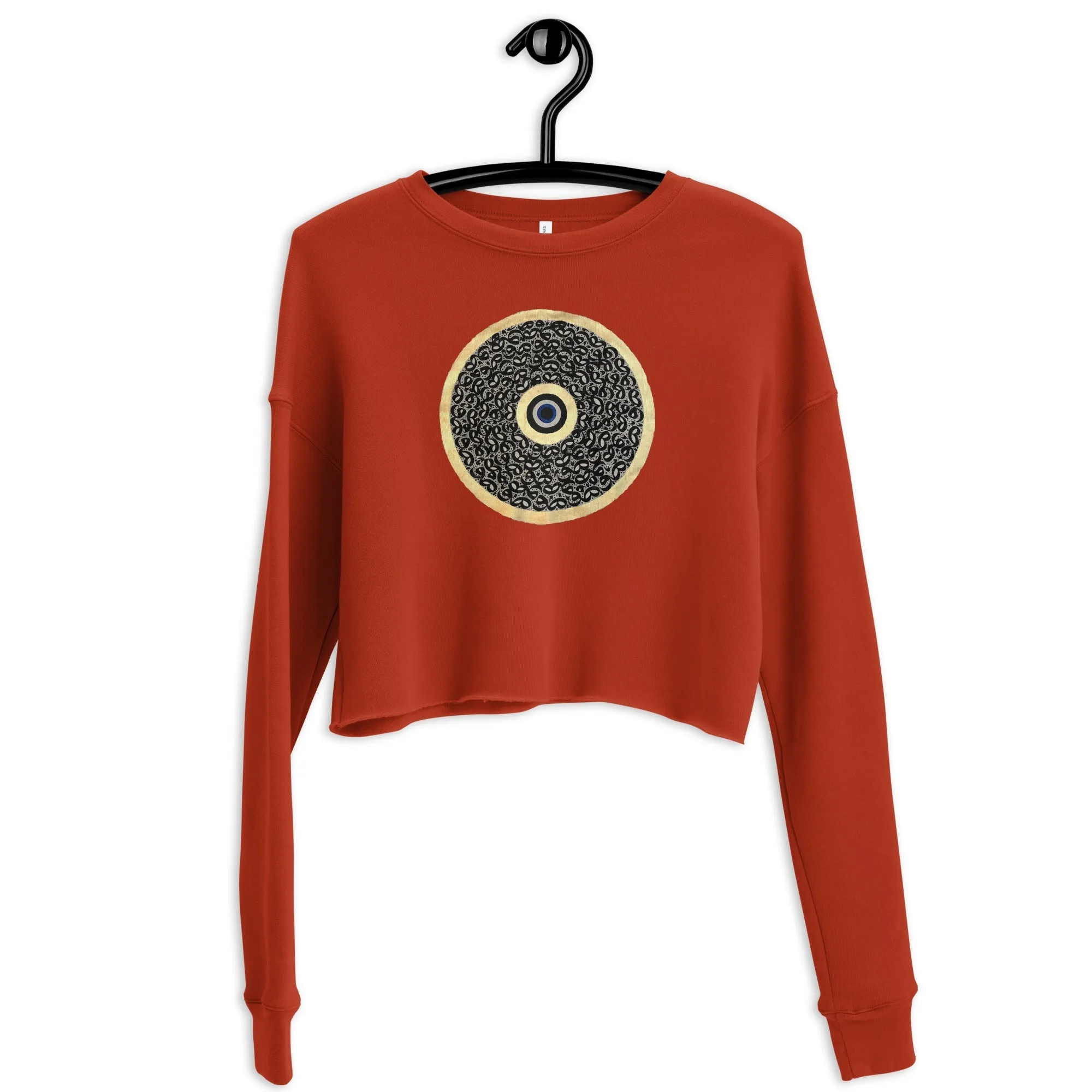 GOLDEN CALLIGRAPHY 2 Women's Crop Sweatshirt