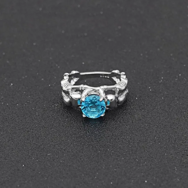 Gothic Feminine Skull Skeleton Ring