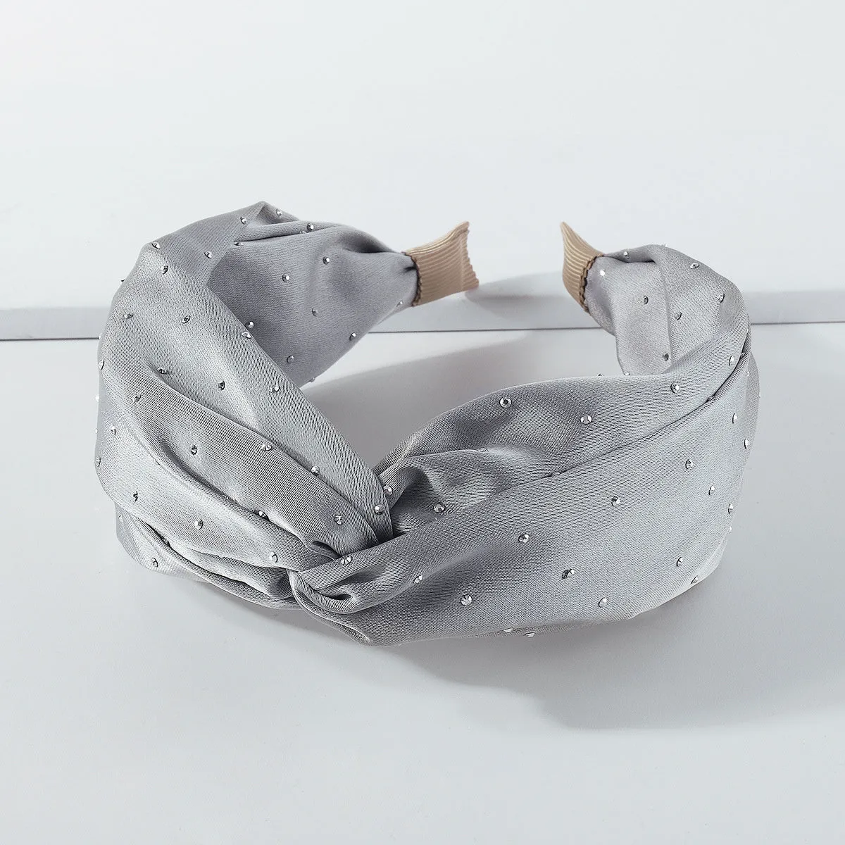 Gray & Cubic Zirconia Knot Hard Headband