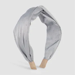 Gray & Cubic Zirconia Knot Hard Headband