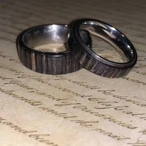 Gray Wooden Wedding Set