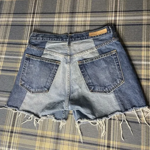 Grlfrnd Karolina Two Tone Distressed Cut off Shorts Thunder Road Rare