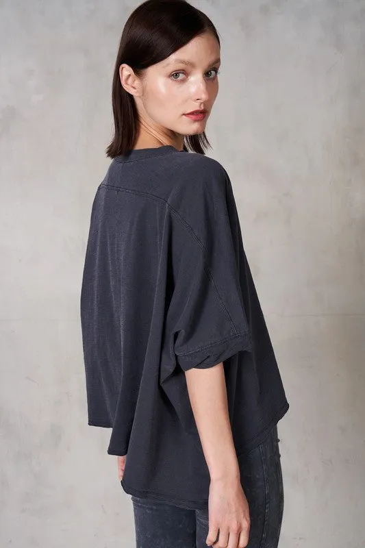 Half Sleeve Boxy Crop Top