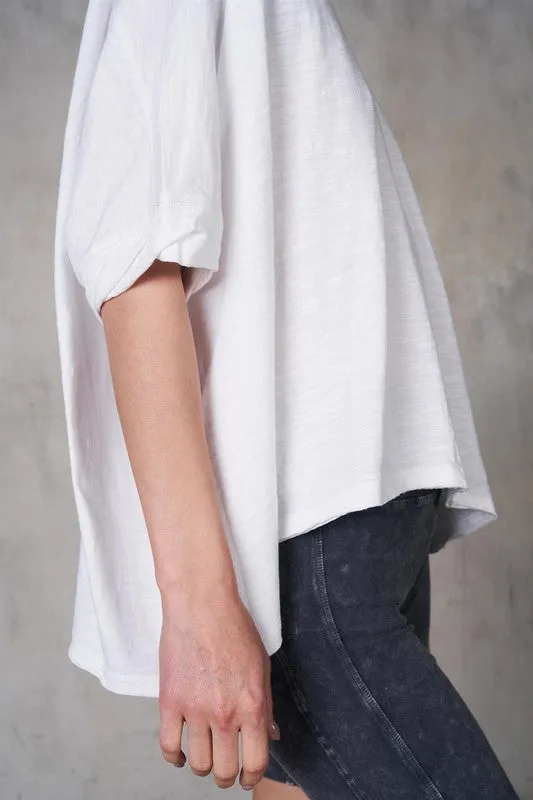Half Sleeve Boxy Crop Top