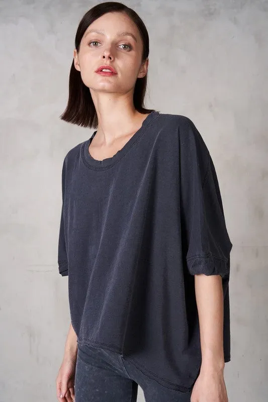Half Sleeve Boxy Crop Top
