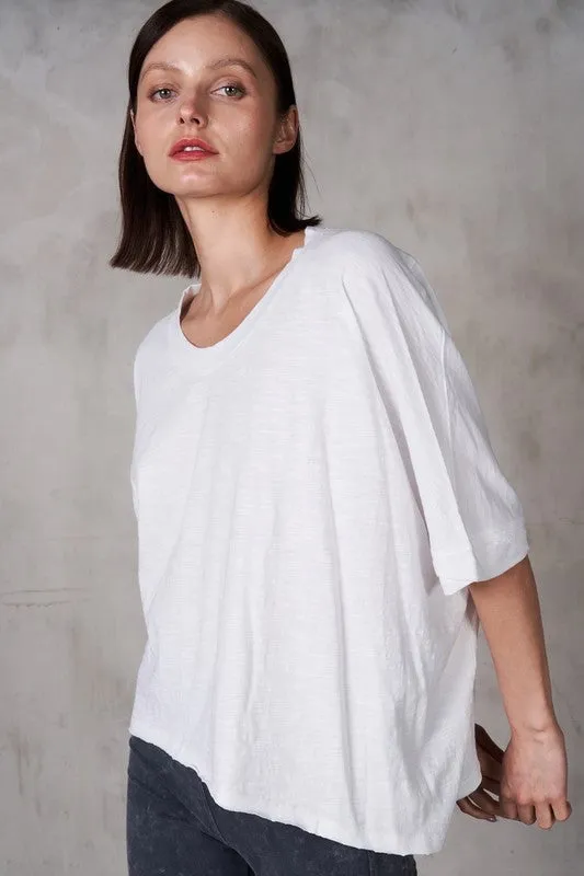 Half Sleeve Boxy Crop Top