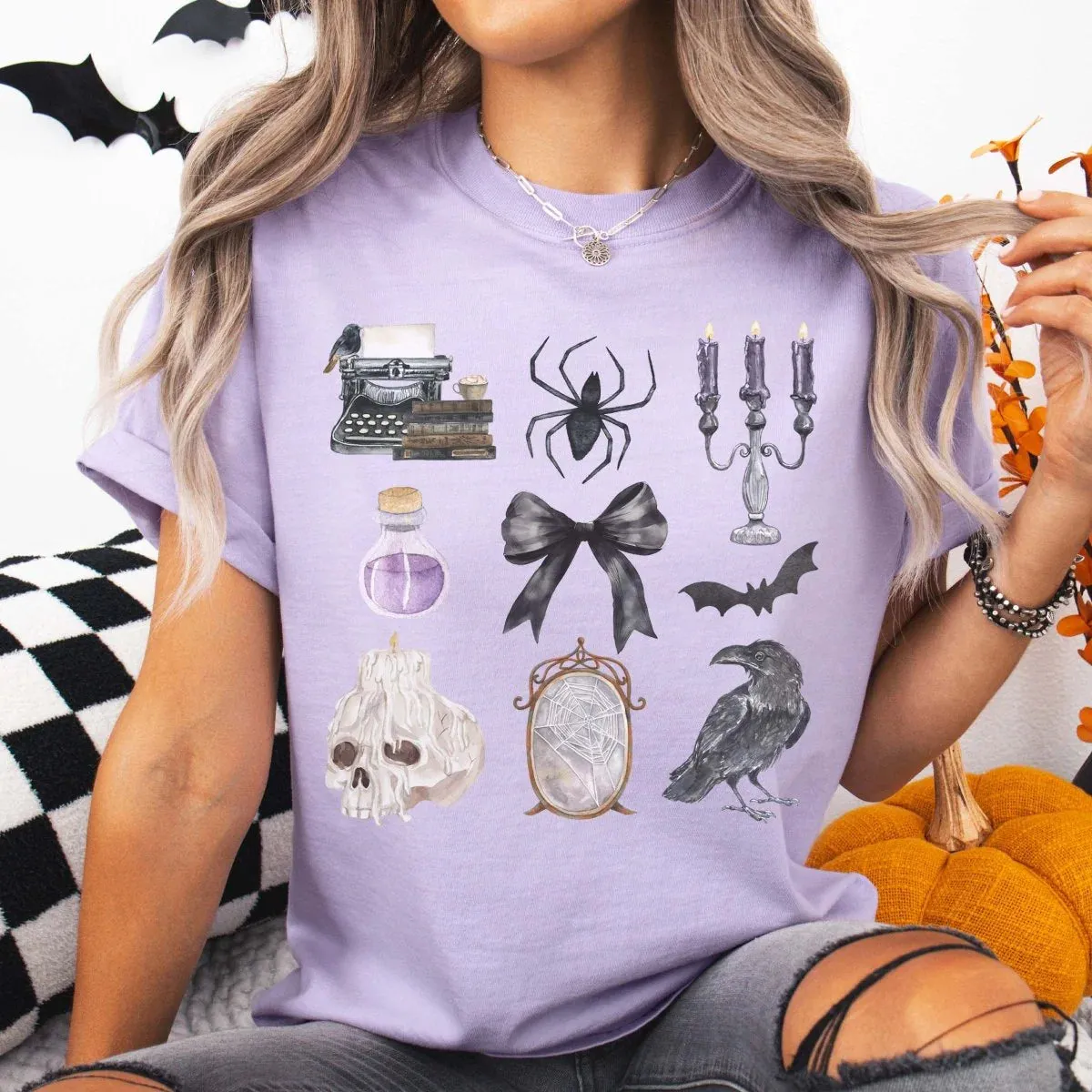 Halloween Collage Graphic T-Shirt
