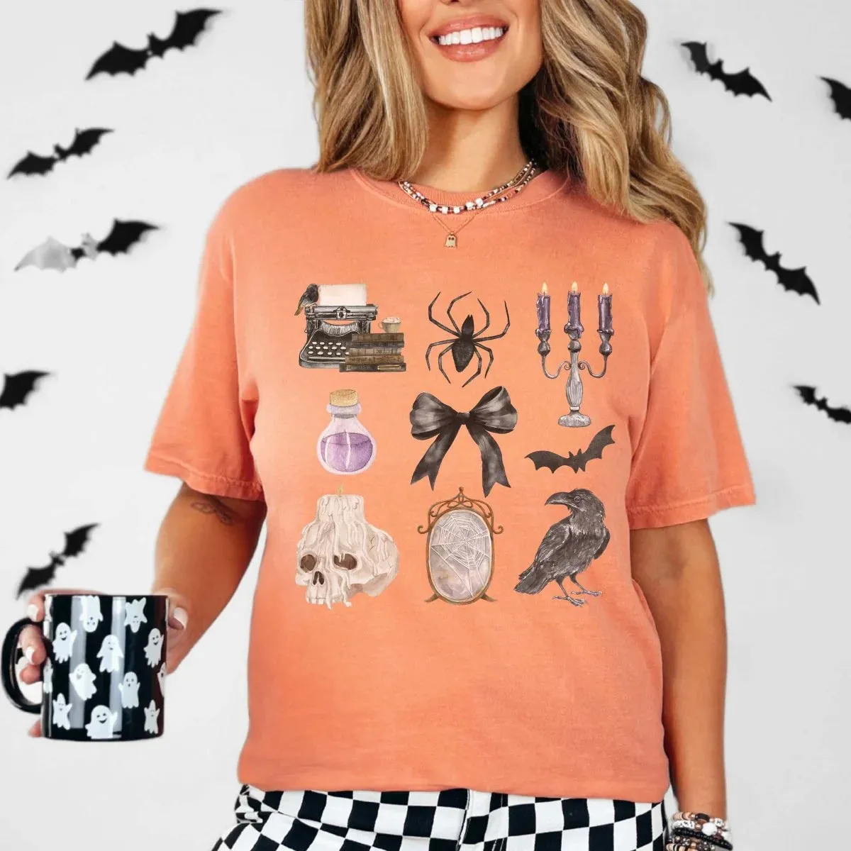 Halloween Collage Graphic T-Shirt