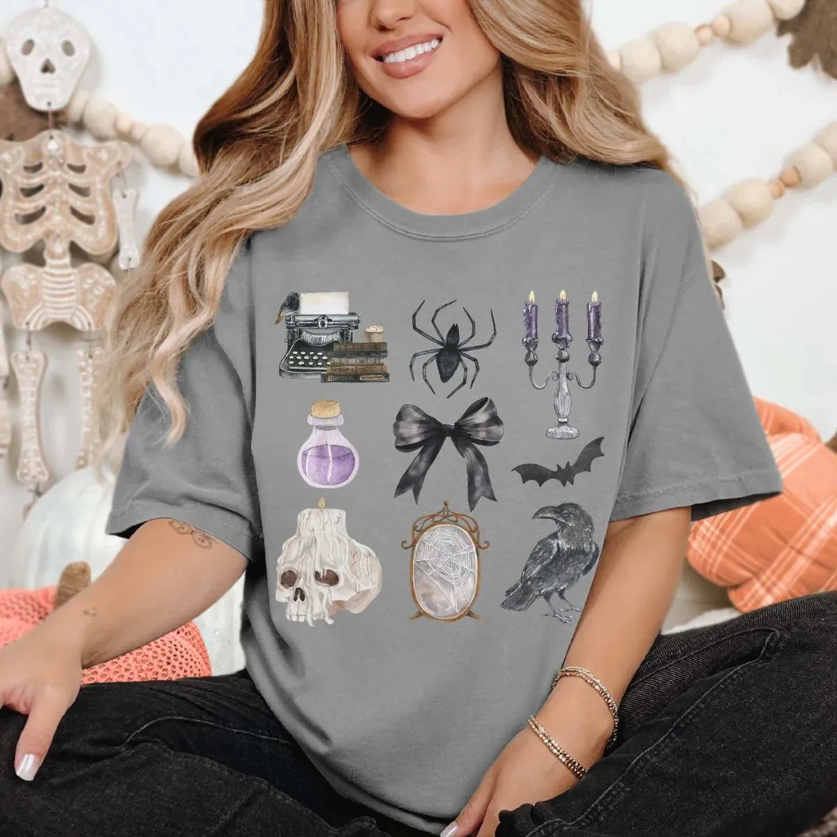 Halloween Collage Graphic T-Shirt