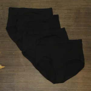 Hanes Premium Women's Cool & Comfortable 4 pk Microfiber Briefs I440AS Black 7