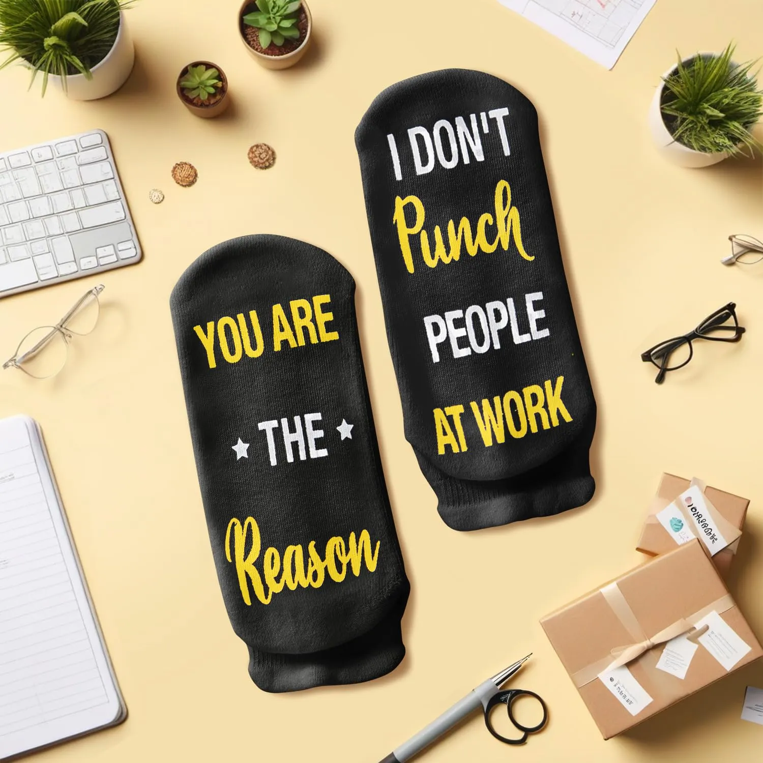 HAPPYPOP Coworkers Gifts Ideas Socks - Coworker Gifts for Women Men, Office Gifts for Coworkers, Funny Small Gifts for Coworkers